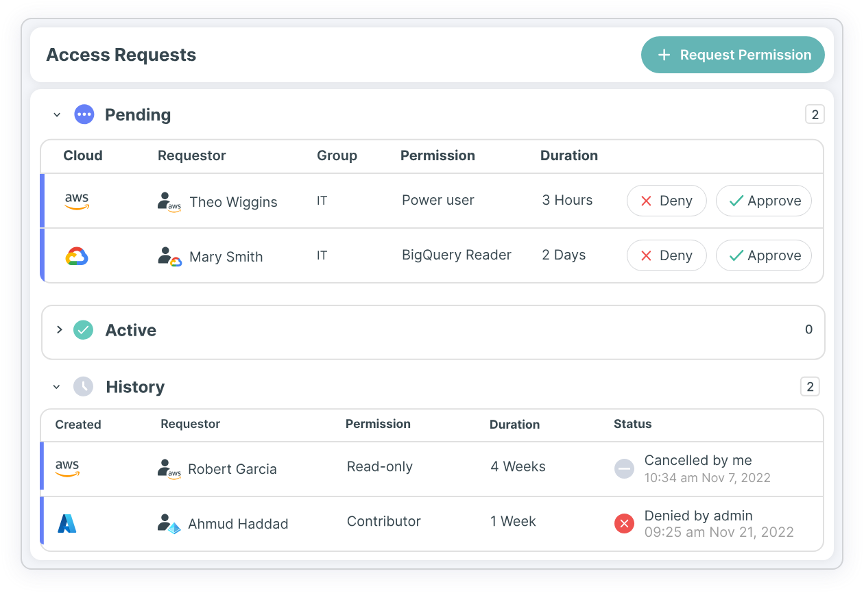 Tenable Cloud Security JIT access portal 